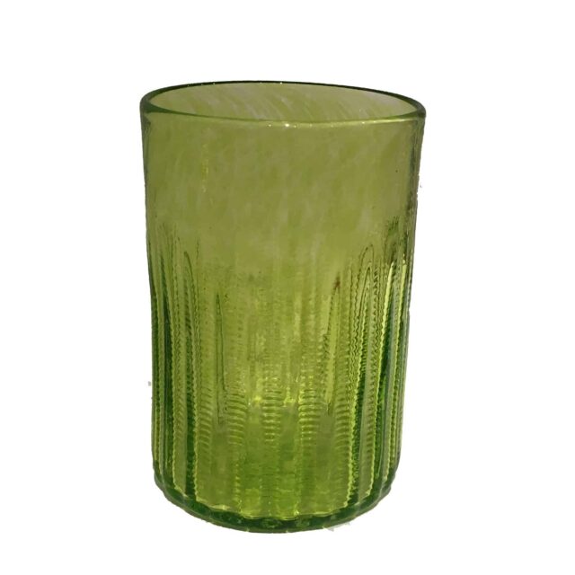 SO103GA Hand Blown Screw Tumbler GREEN