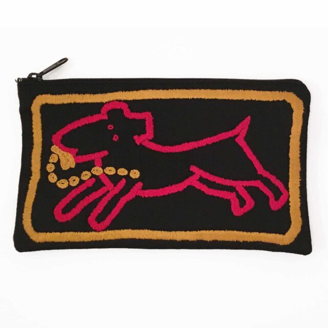 SO125A Hand Embroider Cosmetic Bag Dog