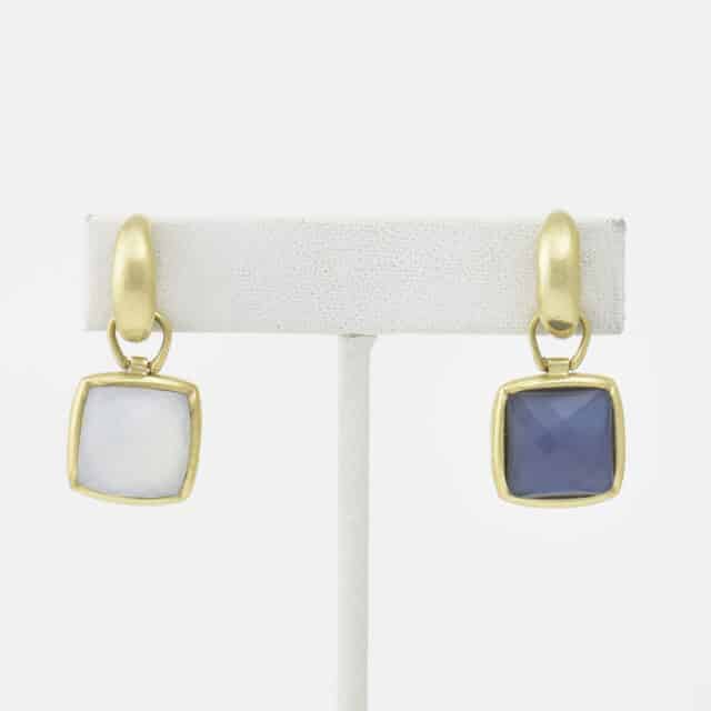 Reversible Square Stone Earring