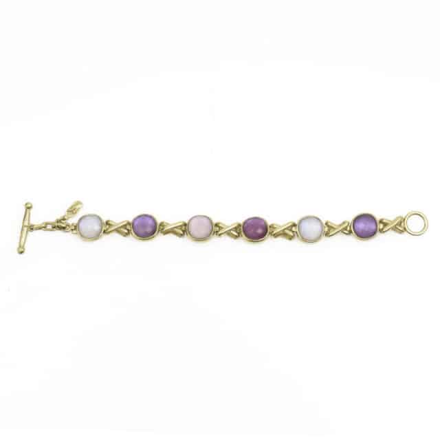 Reversible X's and Stones Bracelet