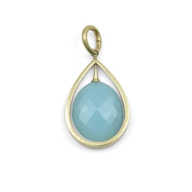 Stone Drop with Ring Pendant