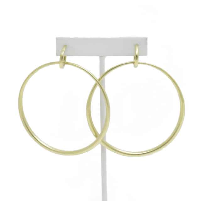Large Skinny Hoop on Curved Earring