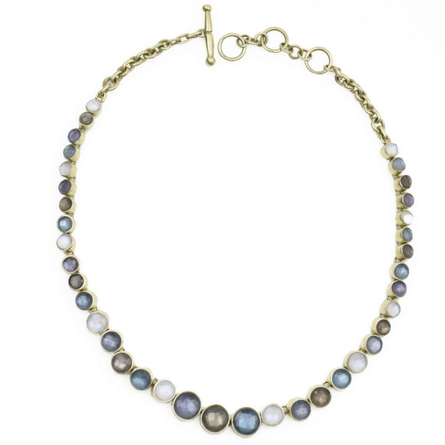 Connected Small Circle Stone Necklace