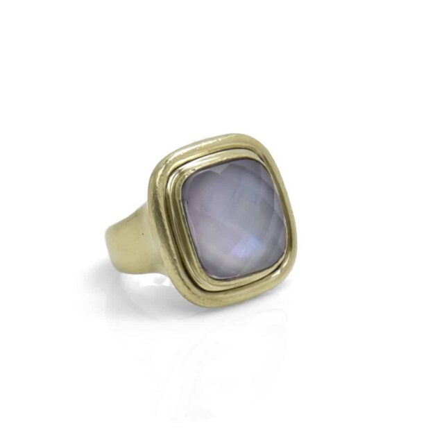 Small Square Stone Ring