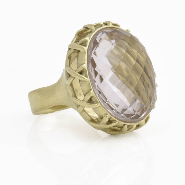 Stone with X band Ring