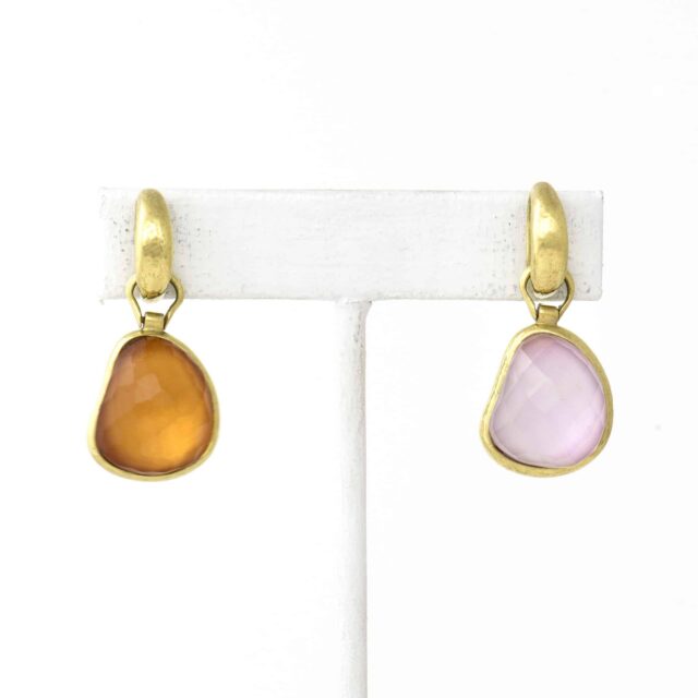 Reversible Irregular Shape Stone Earring
