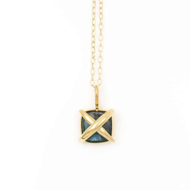 Square Stone in X Bezel