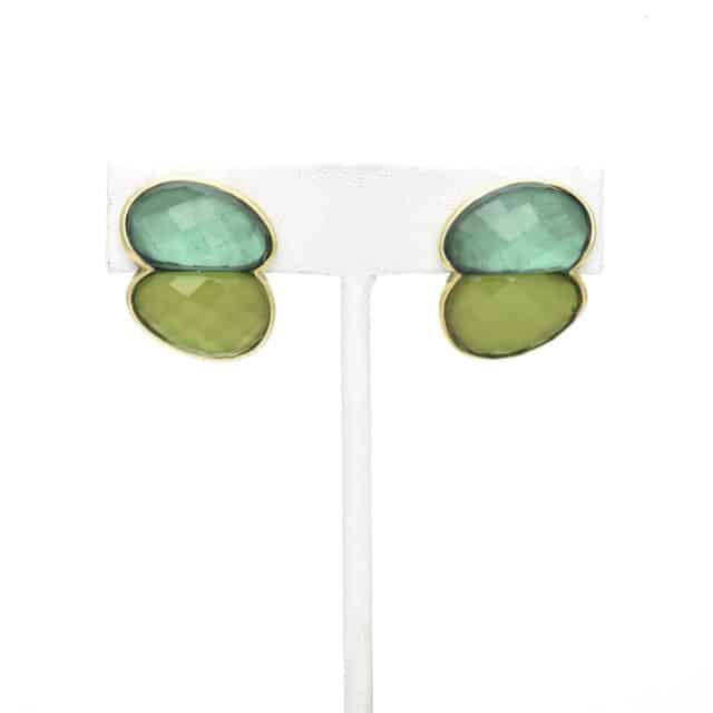 Double Oval Stone Earring