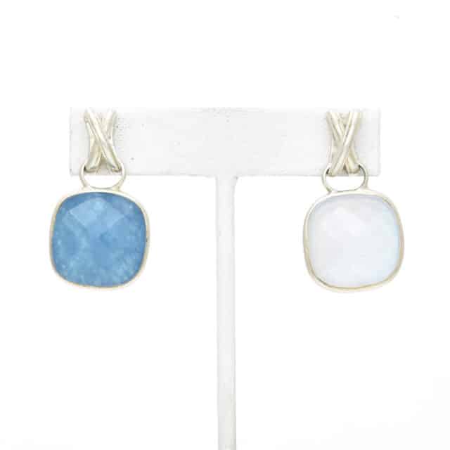Reversible Square Stone Earring