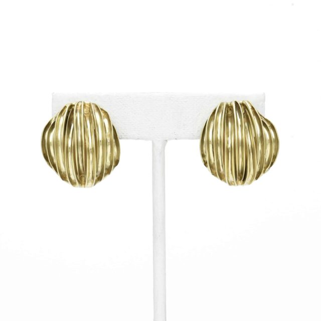 Sliced Woven Metal Earring