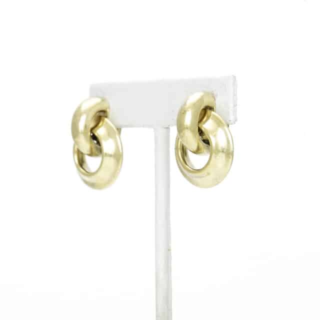 Sloped Ring on Small Ring Earring