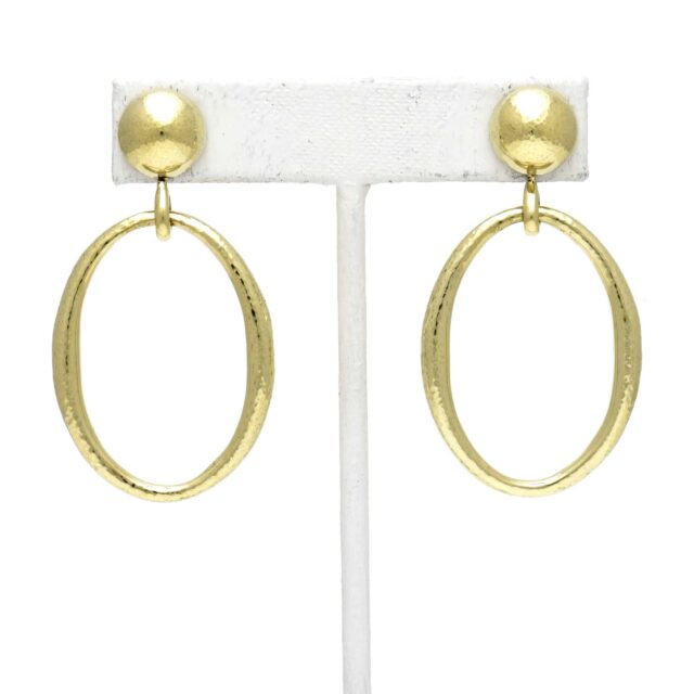 Oval Drop Earring