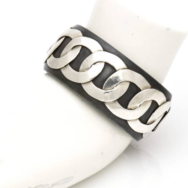 Steel with Link Chain Bangle