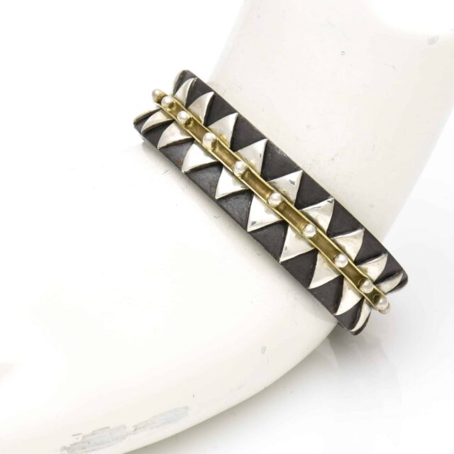 Cuff with Engraved Spikes