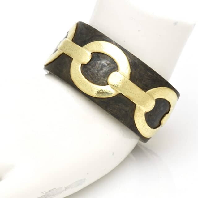Chunky Engraved Link Bangle