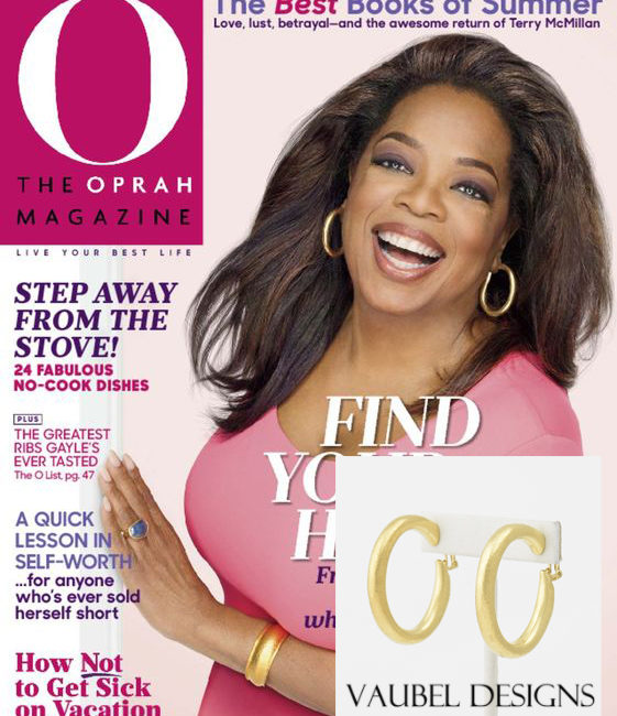 Oprah Winfrey Wearing Vaubel Designs Jewelry Earrings E7163A E5412A