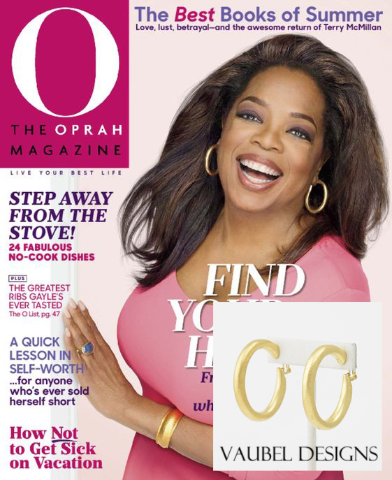 Oprah Winfrey Wearing Vaubel Designs Jewelry Earrings E7163A E5412A