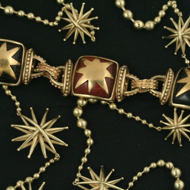 Stars on Wood Bracelet
