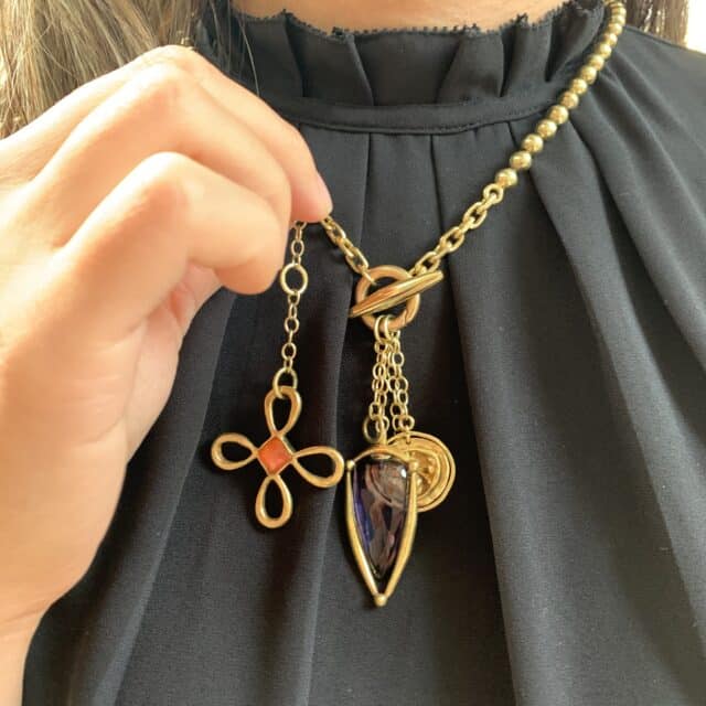 Customizable Charm Necklace Ball Bead Chain