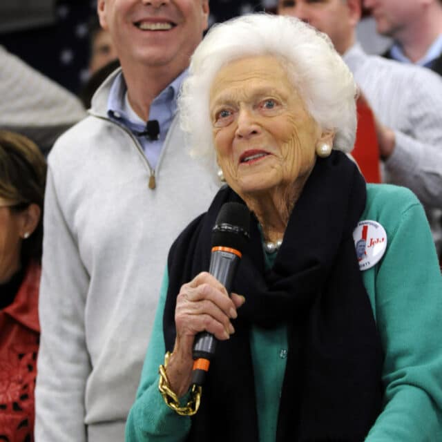 Barbara Bush Wearing Vaubel Designs Jewelry B1702 B1292