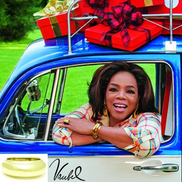 Oprah Winfrey Wearing Vaubel Designs Jewelry Cuff Bracelet B1734A