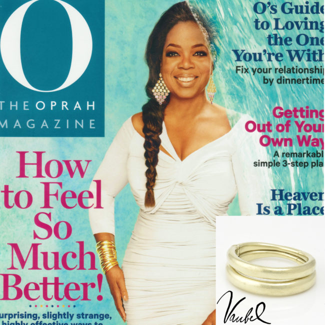 Oprah Winfrey Wearing Vaubel Designs Jewelry Cuff Bracelet B1432 B1385 B991A