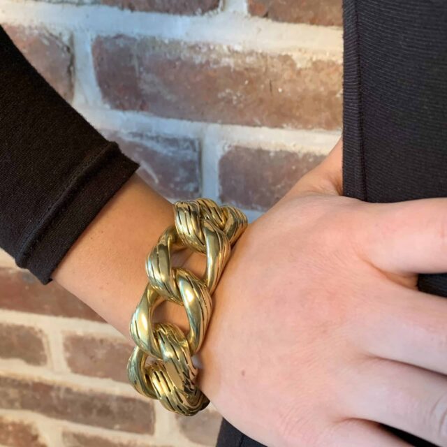 Ribbed Link Bracelet
