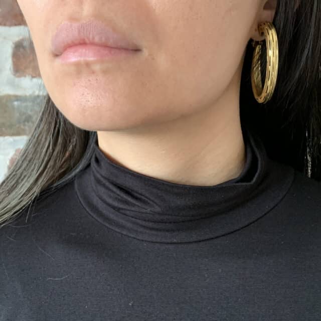 Ridged Oval Hoop