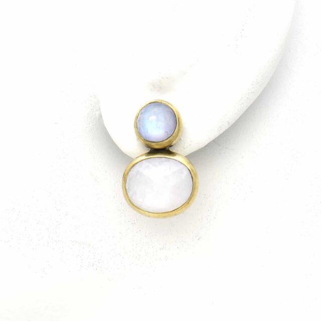Tiny Two Round Stones Drop