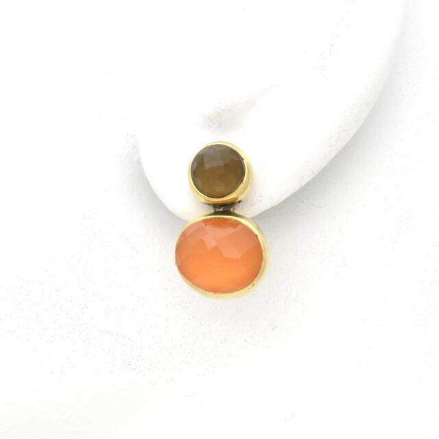 Tiny Two Round Stones Drop