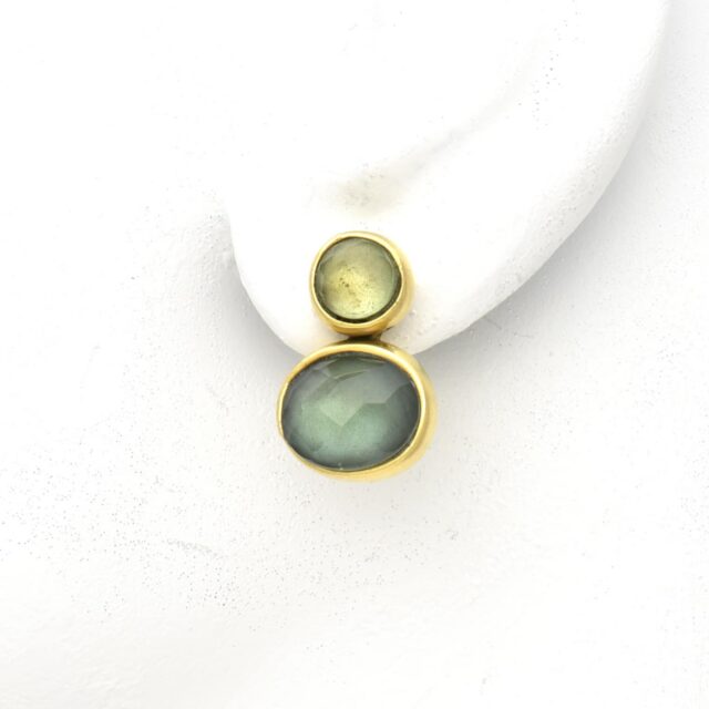 Tiny Two Round Stones Drop