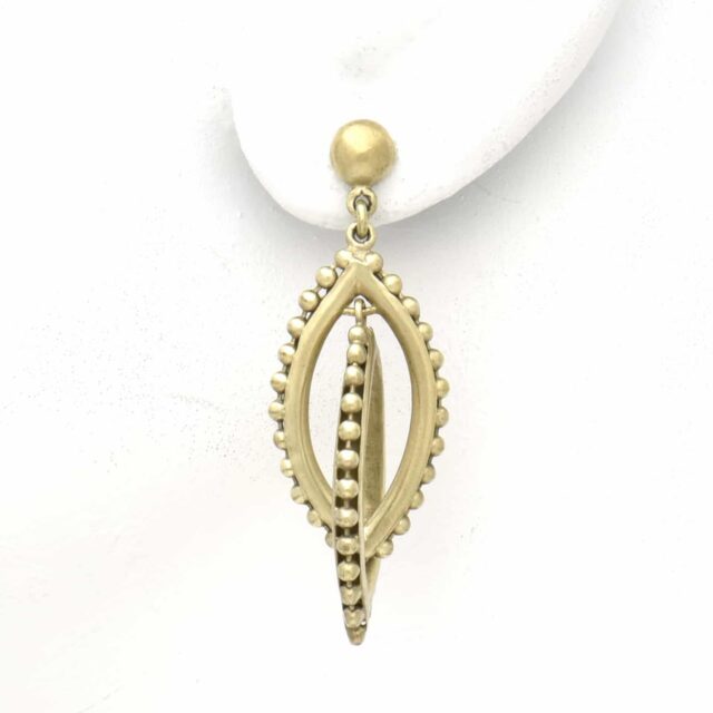 Double Spear Drop with Ball Beads