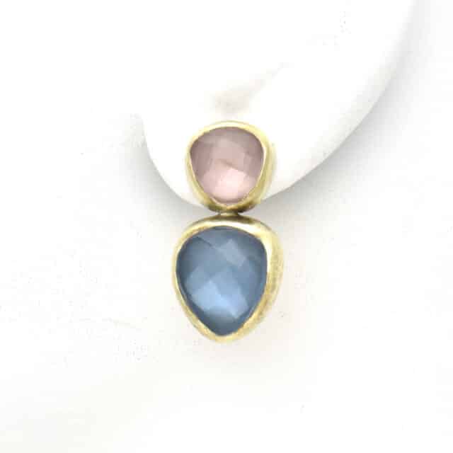 Soft Triangular Stone Drop With Stone Top