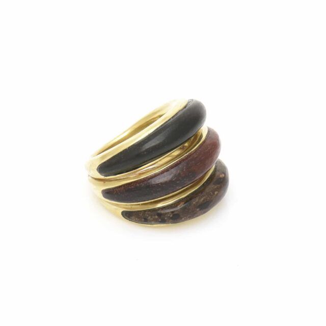 Triple Wood Layer Ring