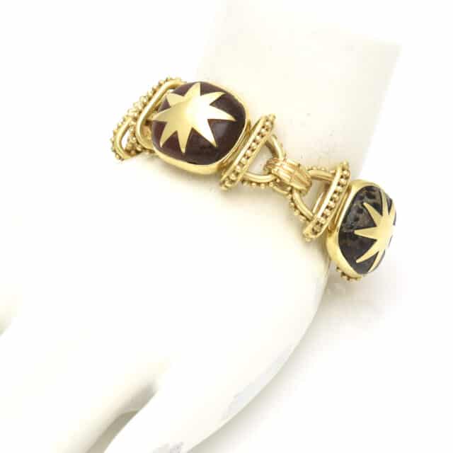 Starts on Rounded Wood Bracelet