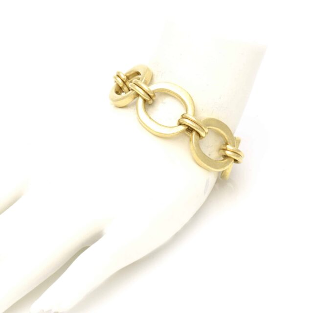 Edged Oval Double Link Bracelet
