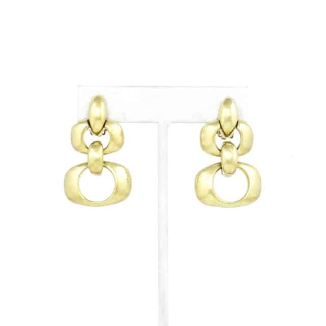 Double Connected Link with Bar Earring
