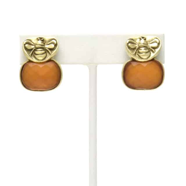 Stone and Bee Earring Large (S:E4843)