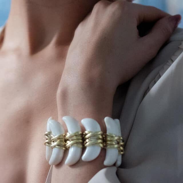 Connected Bone Tiger Claws With X