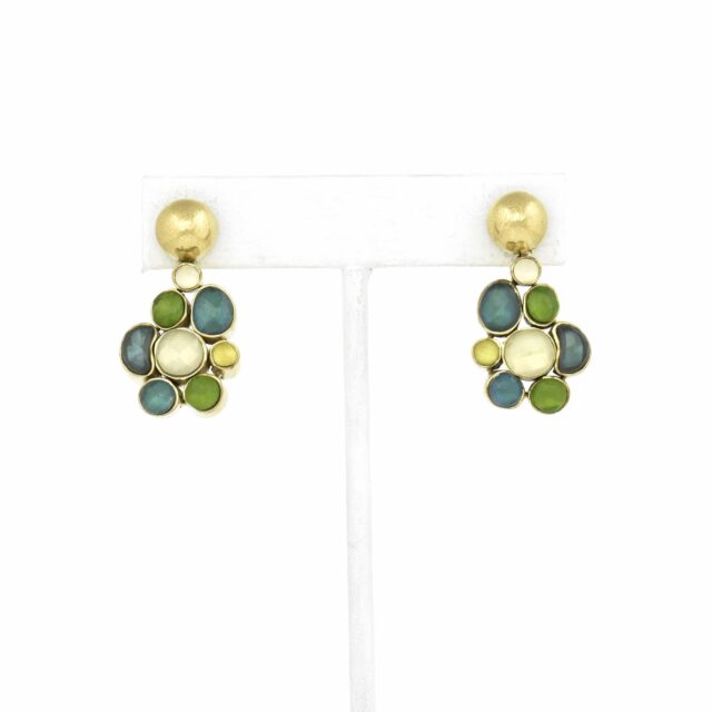 Multi Stone Drop Earring*2