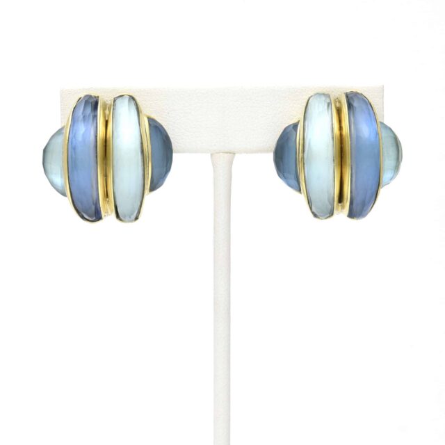 Double Stone Band Earring