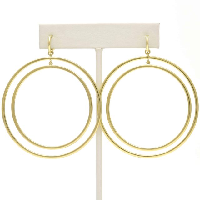 Graduated Double Ring Drop on Hoop Top