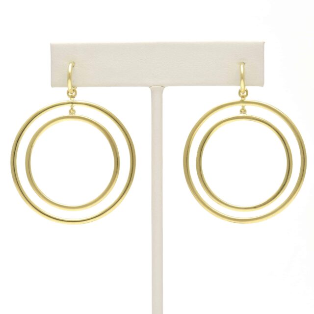 Graduated Double Ring Drop on Hoop Top