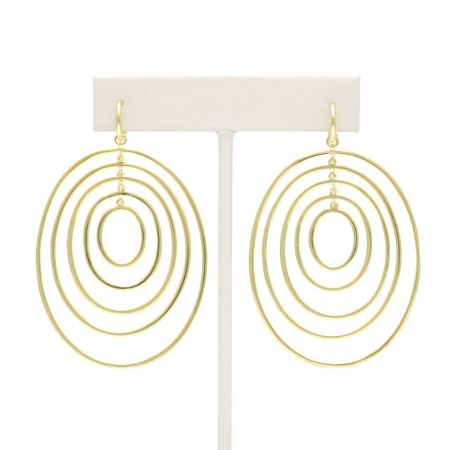 Graduated Five Ovals Drop on Hoop Top
