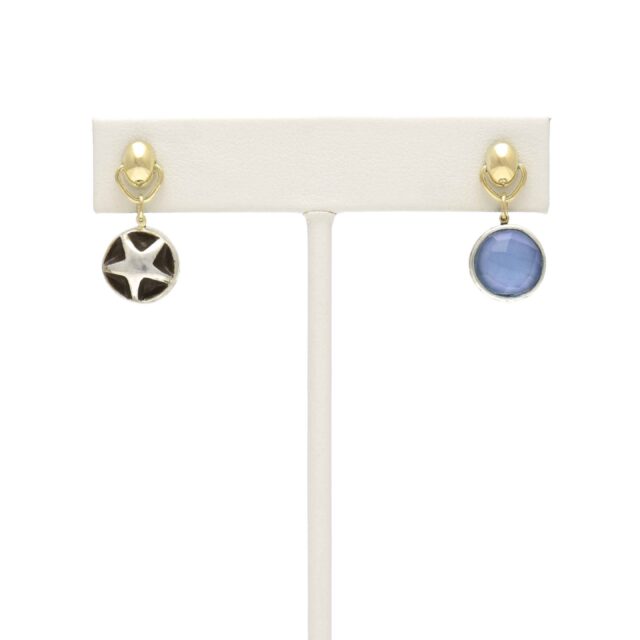 Silver Star Reversible Stone Drop on Pod Top