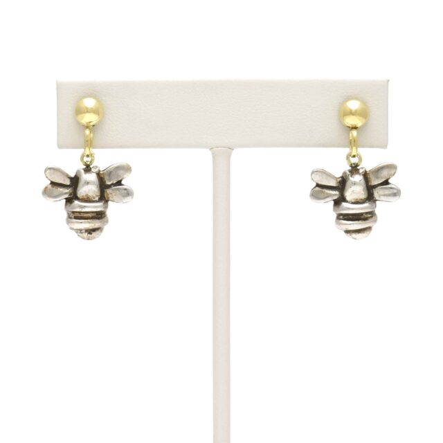 Silver Free Bee on Ball Ring top