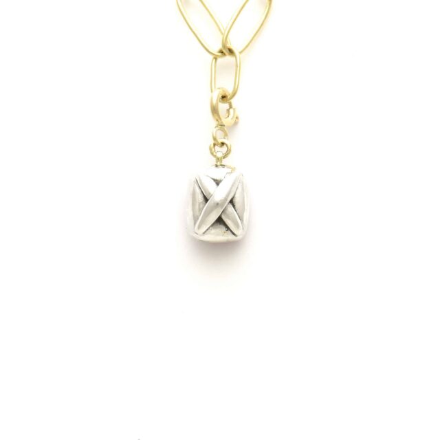 Soft Rectangle with X Reversible Red Stone