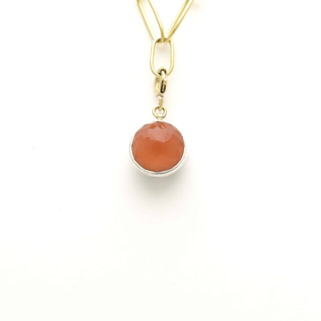 Silver Star Reversible Light Orange Stone