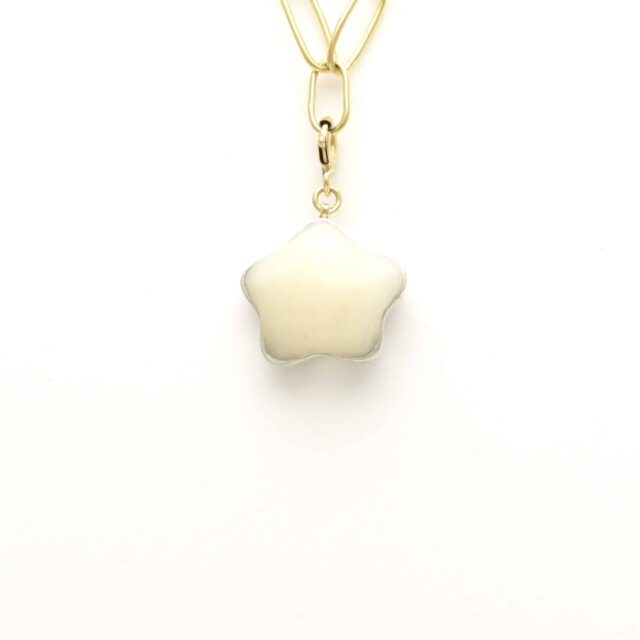 Silver Flower Reversible Bone Charm