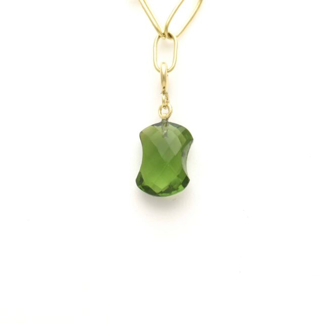 Squeezed Solo Green Stone Charm